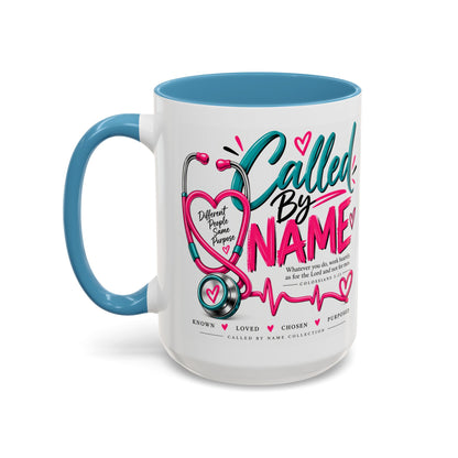 Called By Name Coffee Mug — Inspirational Nurse Stethoscope Design (11/15oz)