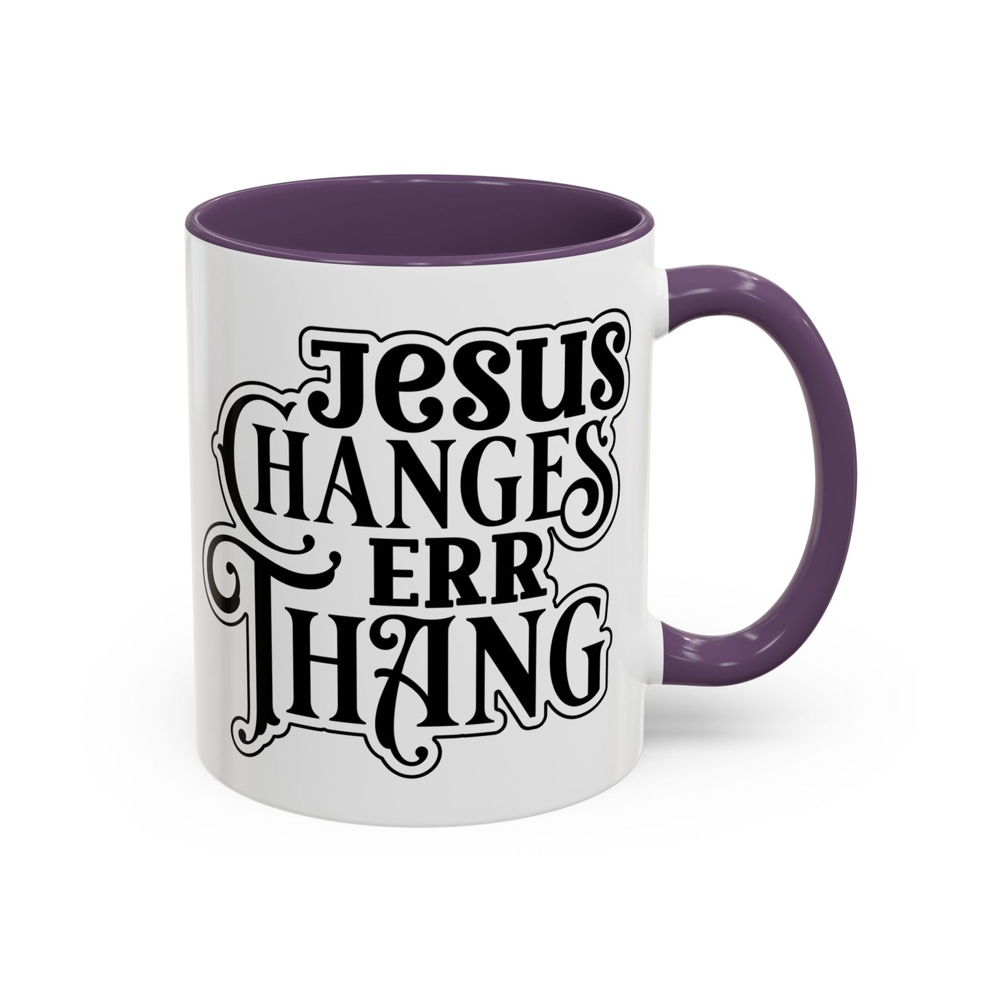Inspirational Coffee Accent Mug - "He Changes Err Thang" - Perfect for Devotion and Gifts