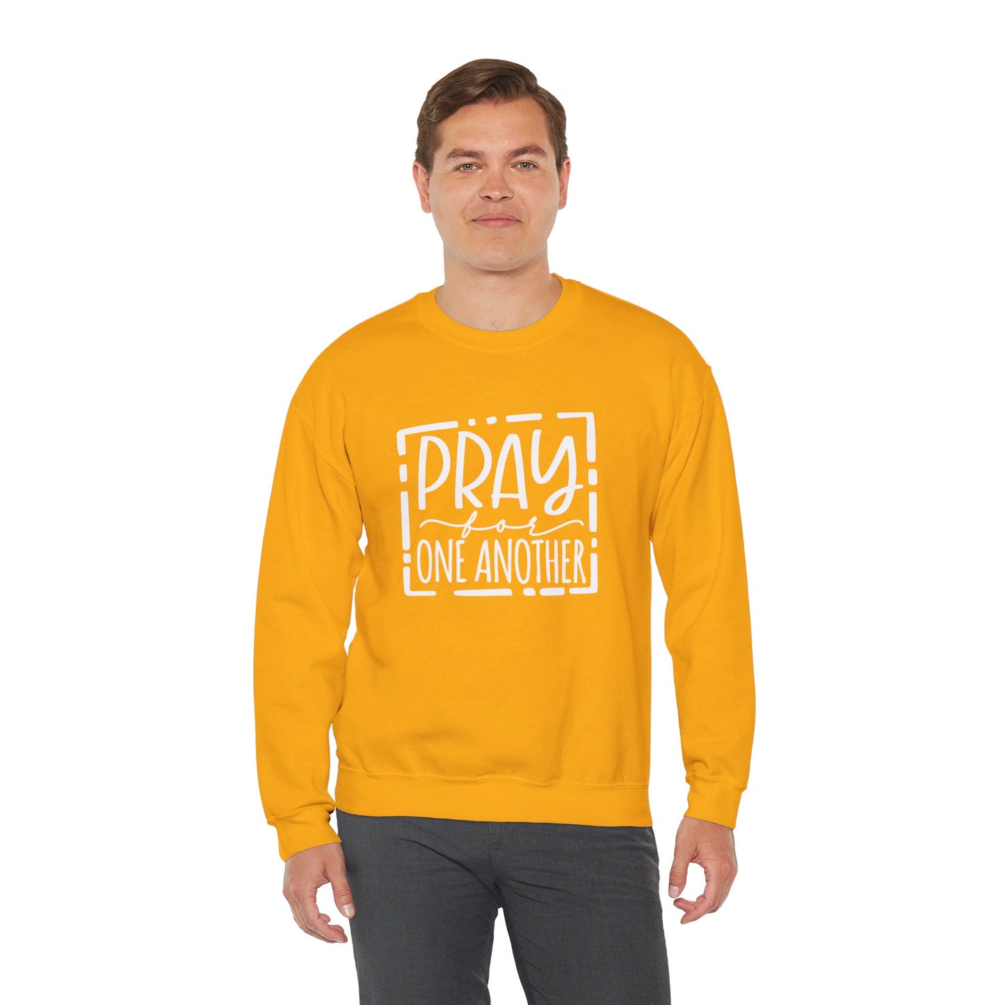 Pray For One Another Don't Quit Unisex Heavy Blend™ Crewneck Christian Sweatshirt