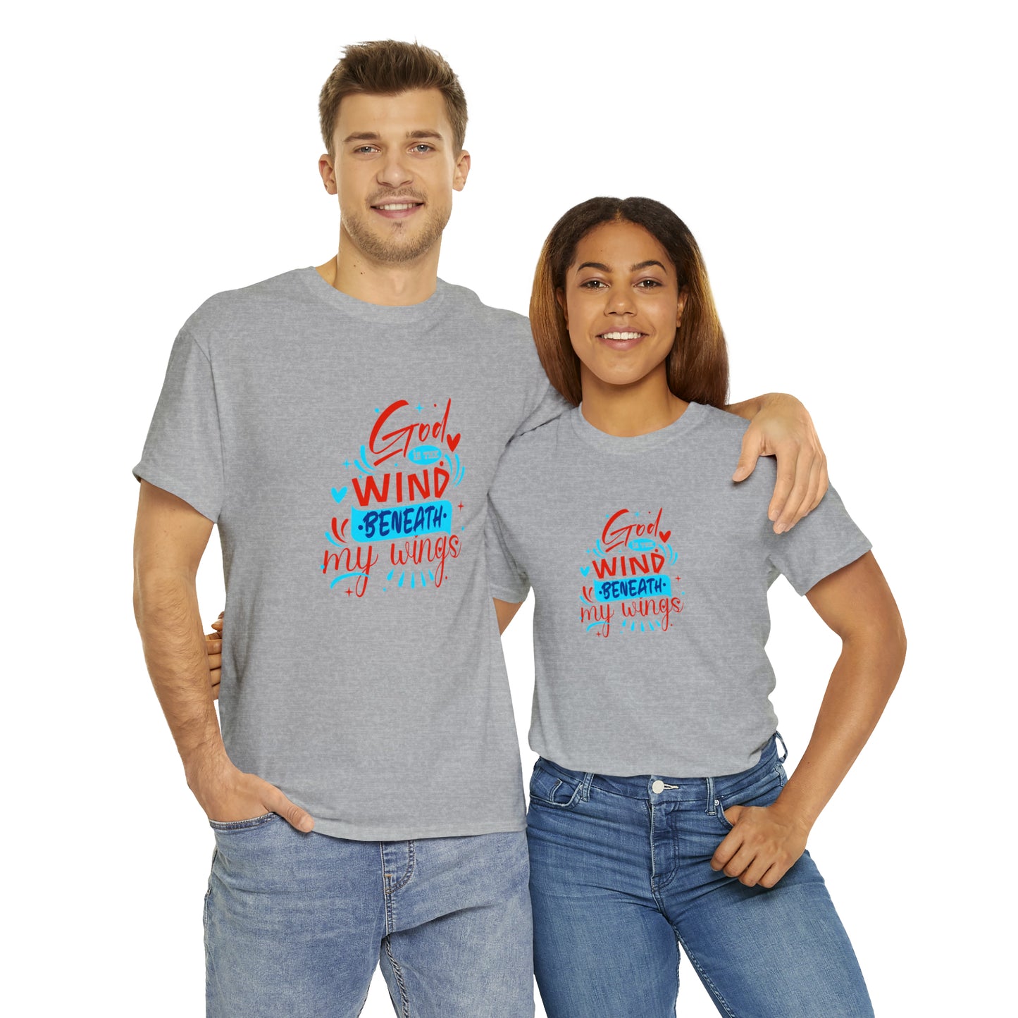 God Is The Wind Beneath My Wings Unisex Heavy Cotton Tee