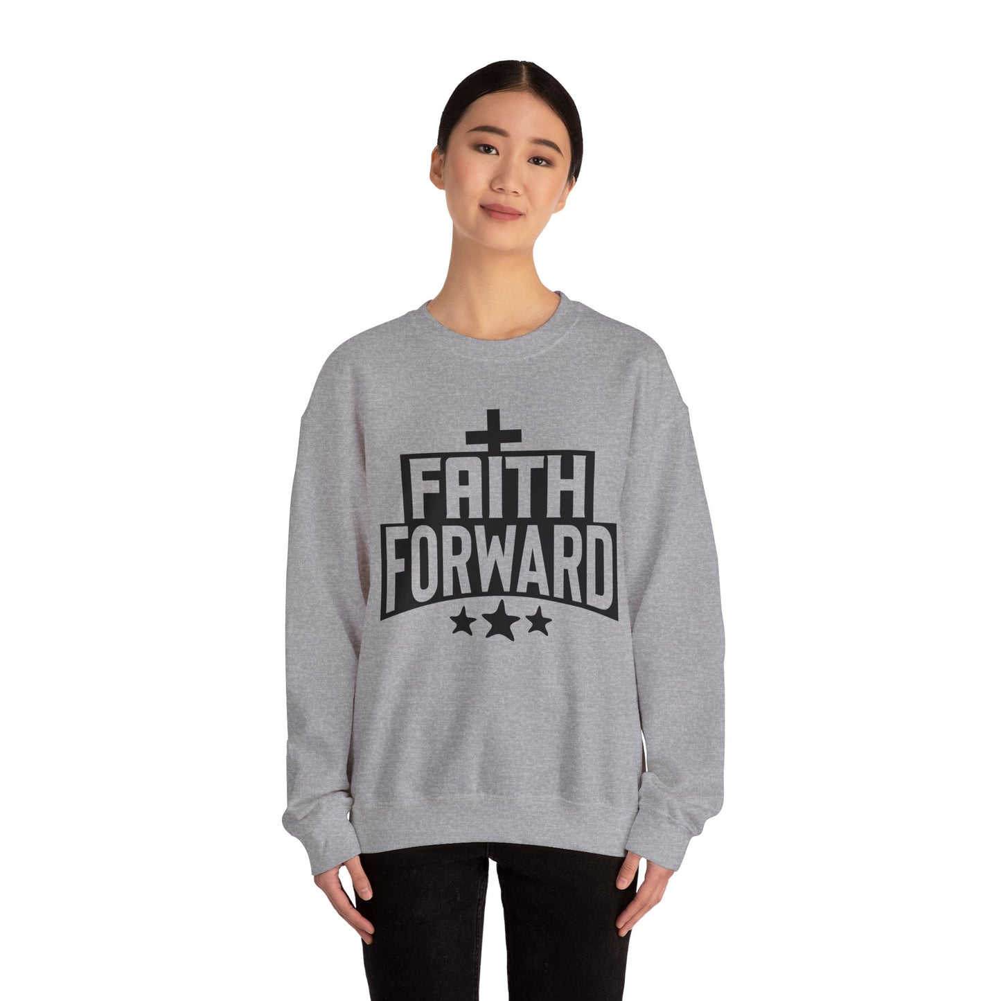 Faith Forward  Unisex Heavy Blend™ Crewneck Christian Sweatshirt