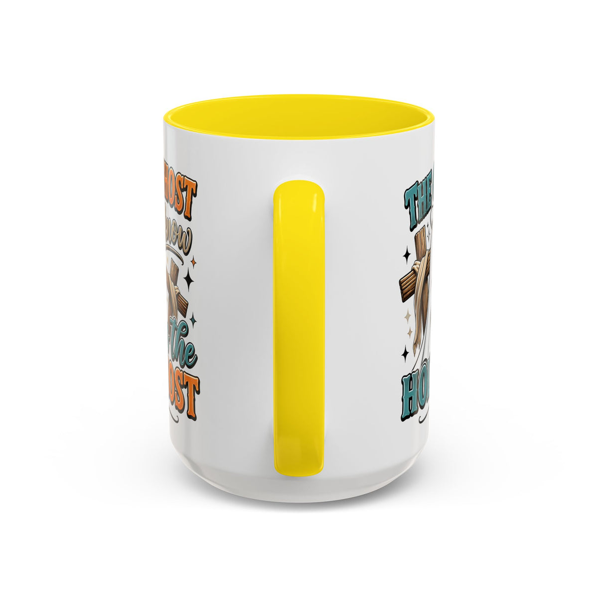 Accent Mug — "The Only Ghost I Know Is the Holy Ghost" Christian Halloween Coffee Cup