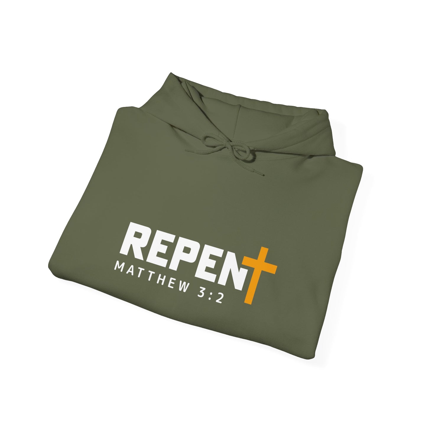 Repent (2) Christian Unisex Hooded Pullover Sweatshirt