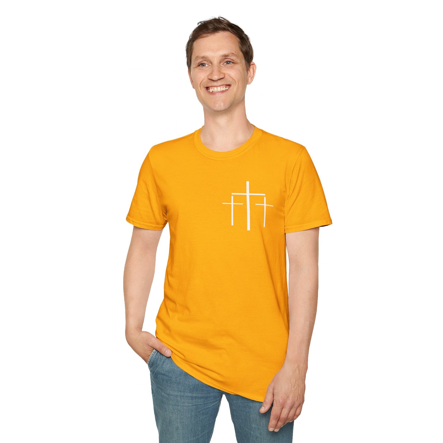 Faith Over Fear 3 Crosses   Christian Unisex T-shirt