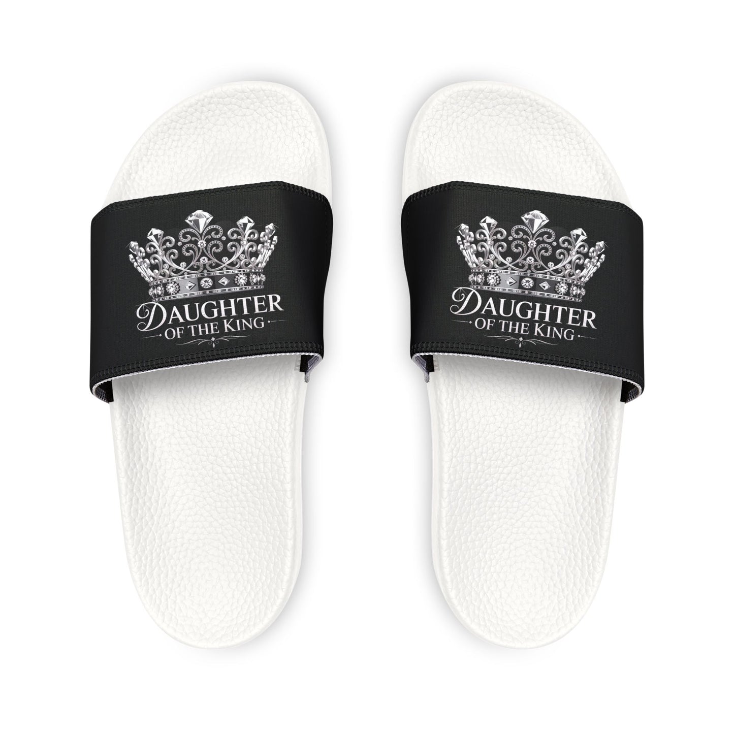 Daughter of the King Women's Sandals, Casual Summer Slide Sandals, Comfortable Pool Footwear, Gift for Her, Vacation Essentials