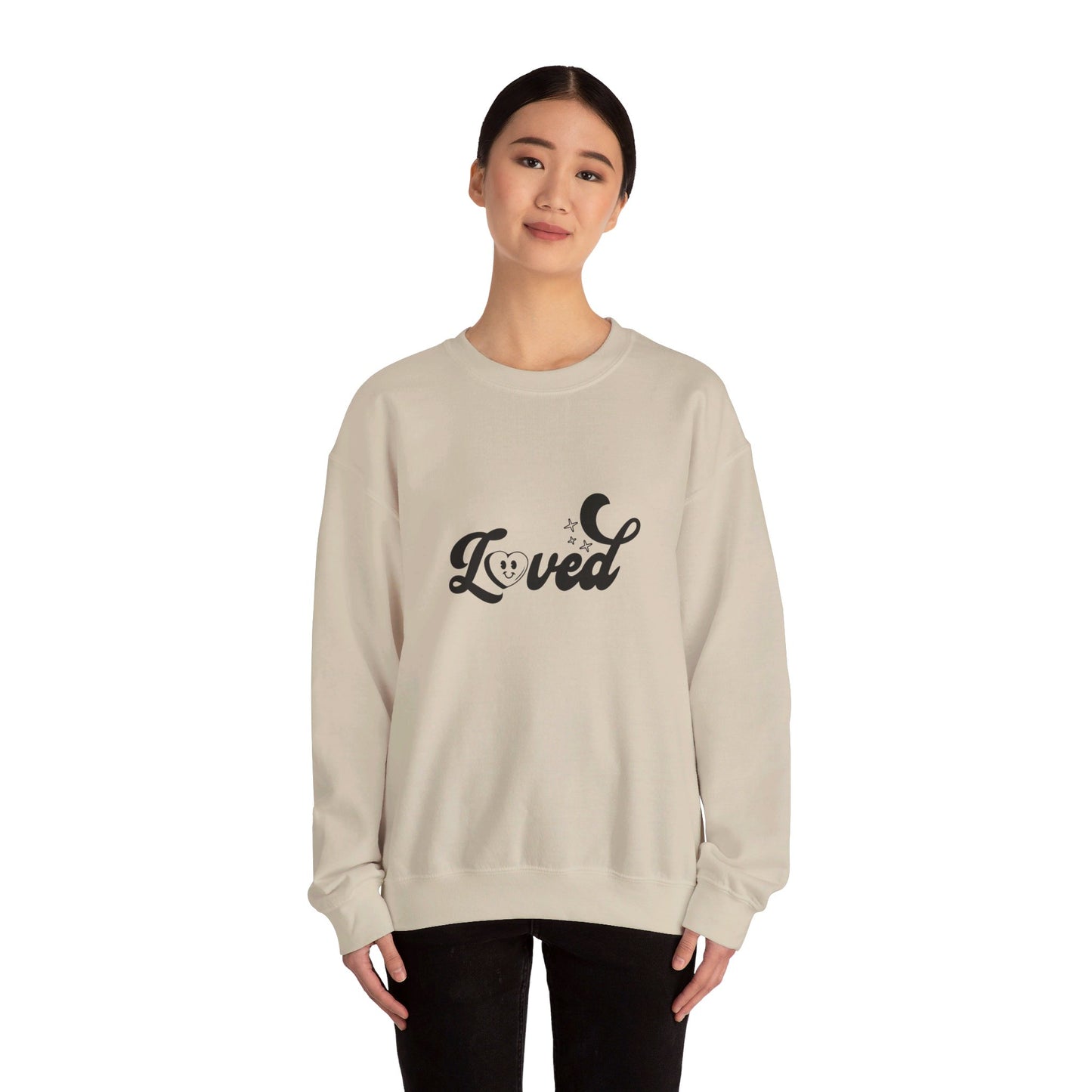 Romans 5:8 You Are Loved More Than You Will Ever Know Unisex Heavy Blend™ Crewneck Christian Sweatshirt