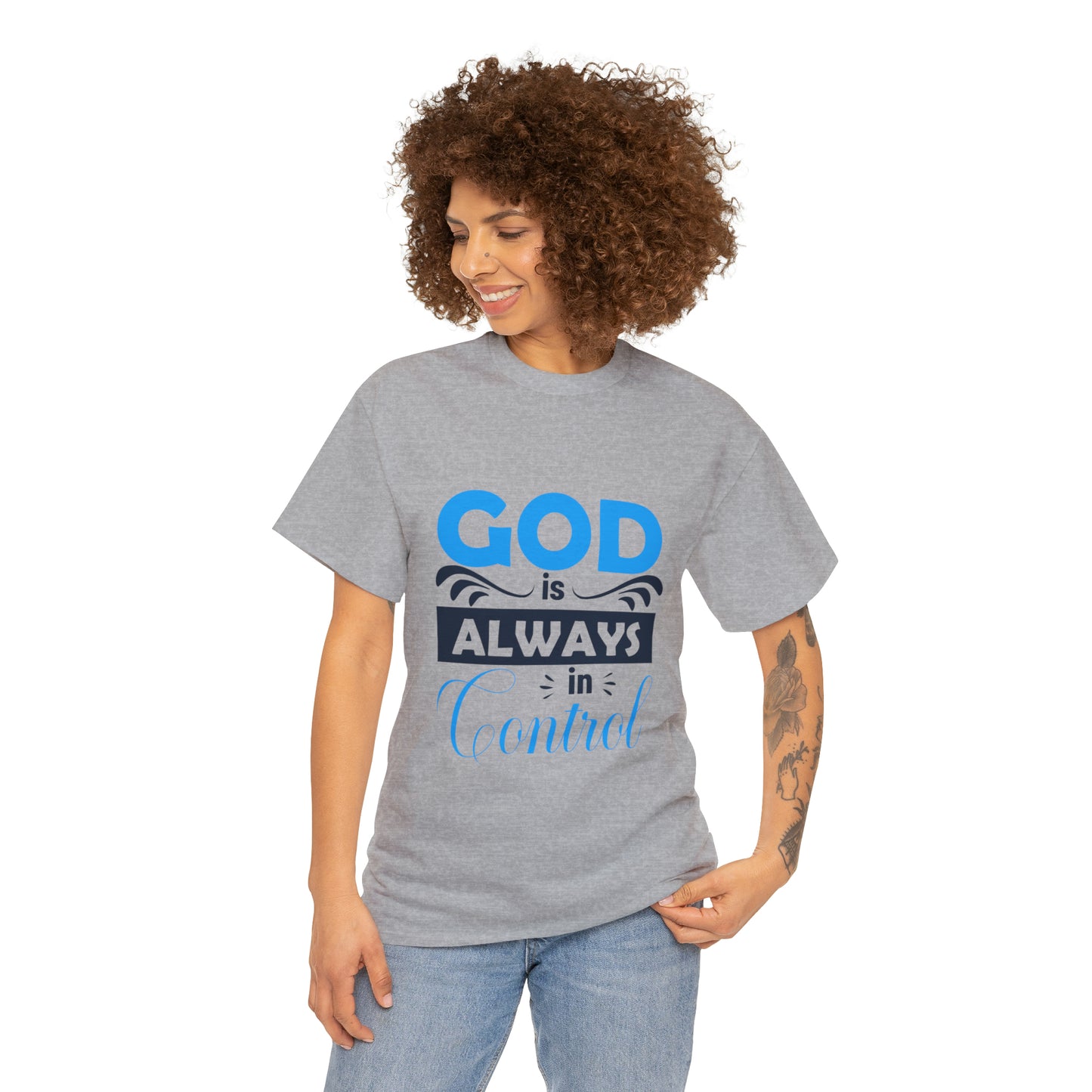 God Is Always In Control Unisex Heavy Cotton Tee