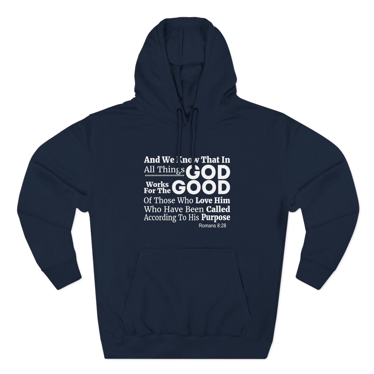 Inspirational Three - Panel Fleece Unisex Hoodie, Christian Apparel, Cozy Sweatshirt, Gift for Believers, Scripture Hoodie - ClaimedbyGodDesigns