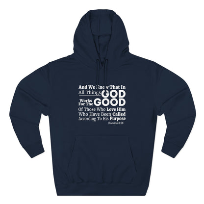 Inspirational Three - Panel Fleece Unisex Hoodie, Christian Apparel, Cozy Sweatshirt, Gift for Believers, Scripture Hoodie - ClaimedbyGodDesigns