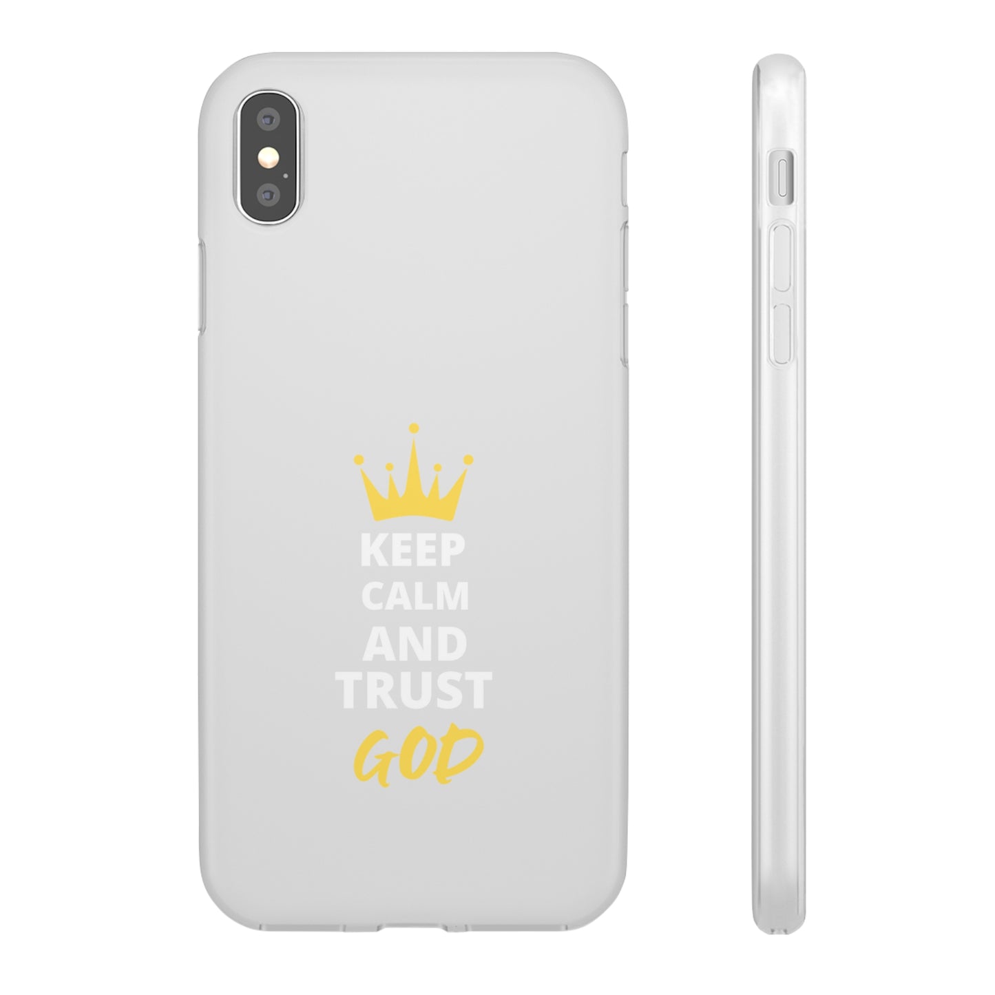 Keep Calm And Trust God Christian Flexi Phone Case Printify