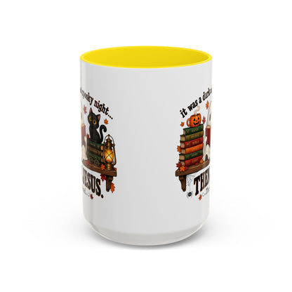 Halloween Christian Coffee Mug — “It Was a Dark and Spooky Night… Then Jesus” Accent Mug