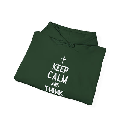 Keep Calm And Think What Would He Do (wwjd)Unisex Christian Hooded Pullover Sweatshirt