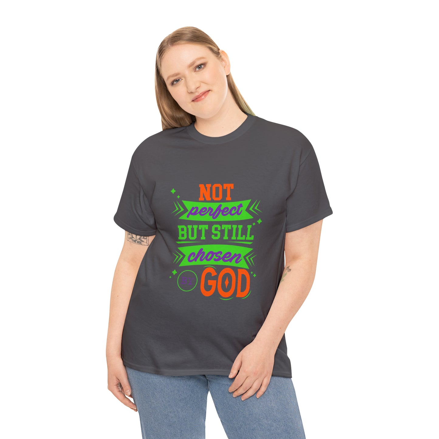 Not Perfect But Still Chosen By God Unisex Heavy Cotton Tee