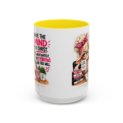 Christian Coffee Mug – "I Have the Mind of Christ" Funny Sheep Design (11/15 oz)