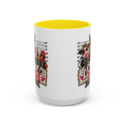 Doin’ Life with Jesus Funny Christian Farm Animal Mugshot Coffee Mug | Philippians 1:6