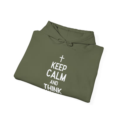 Keep Calm And Think What Would He Do (wwjd)Unisex Christian Hooded Pullover Sweatshirt