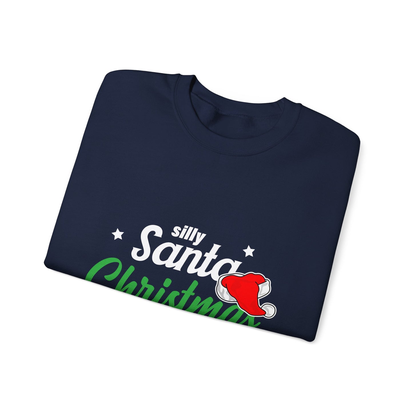 Silly Santa Christmas Is For Jesus (Christmas Themed) Unisex Heavy Blend™ Crewneck Christian Sweatshirt