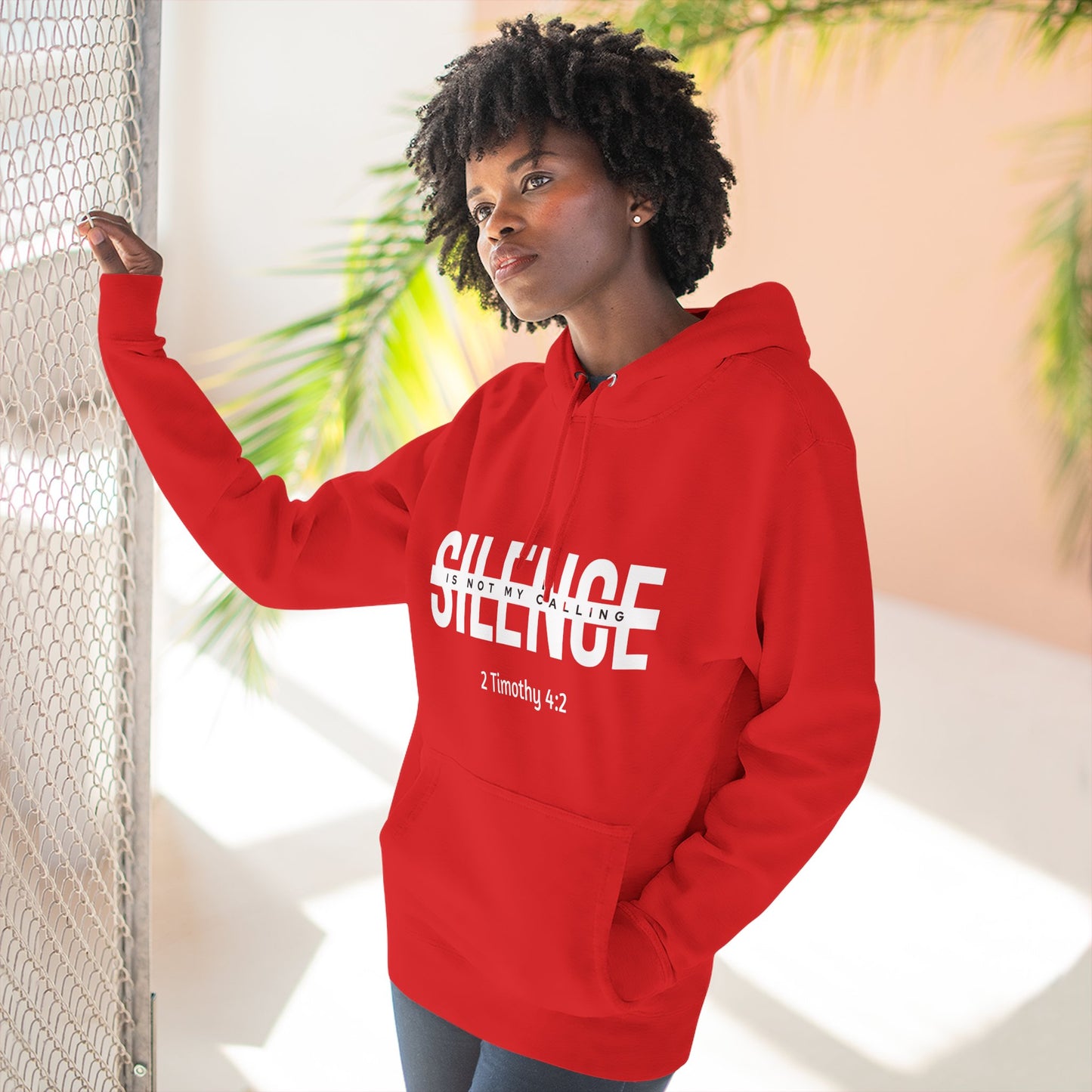 Silence Hoodie - Inspirational Fleece Unisex Pullover, Christian Gift, Motivational Activewear, Cozy Sweatshirt, Scripture Reminder - ClaimedbyGodDesigns