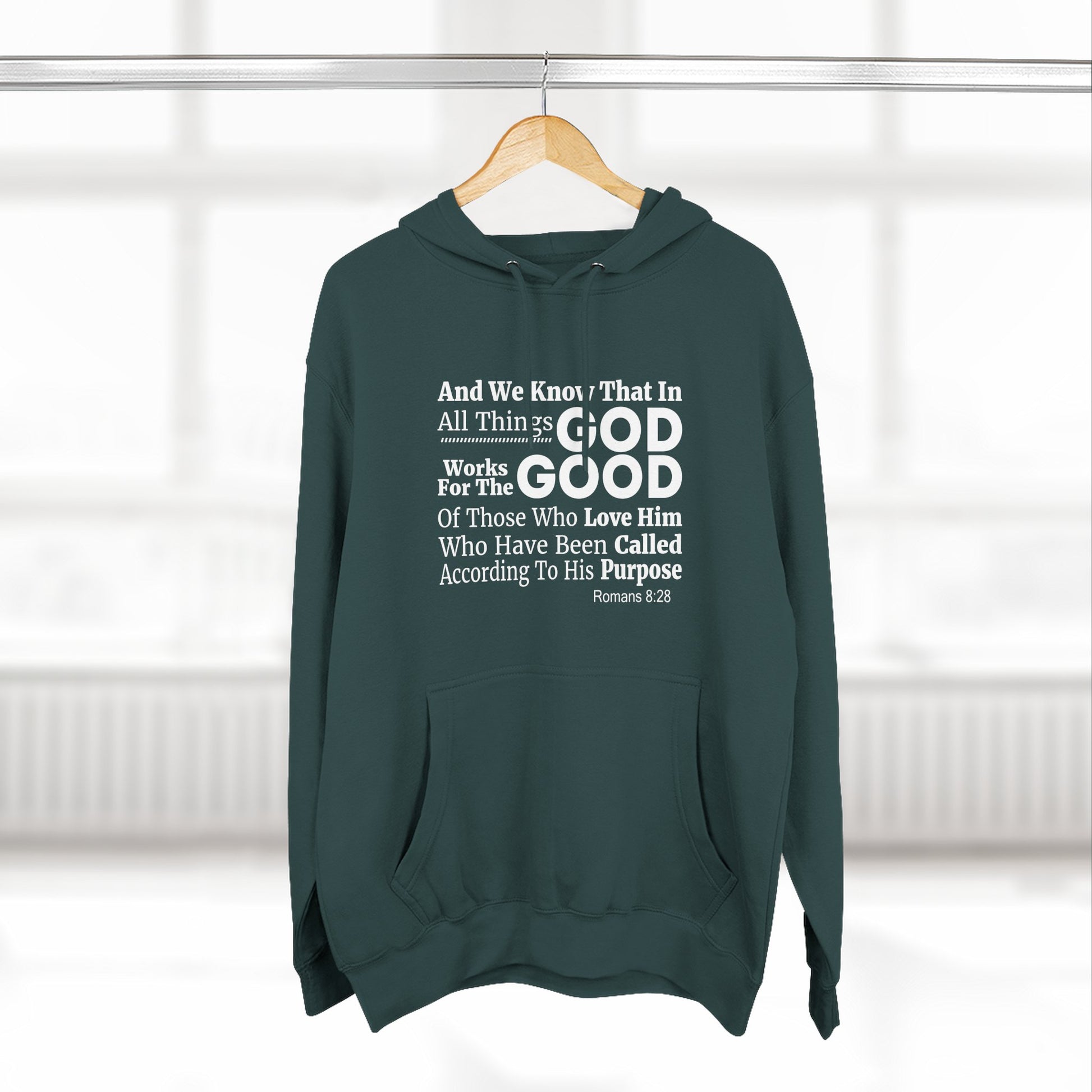 Inspirational Three - Panel Fleece Unisex Hoodie, Christian Apparel, Cozy Sweatshirt, Gift for Believers, Scripture Hoodie - ClaimedbyGodDesigns