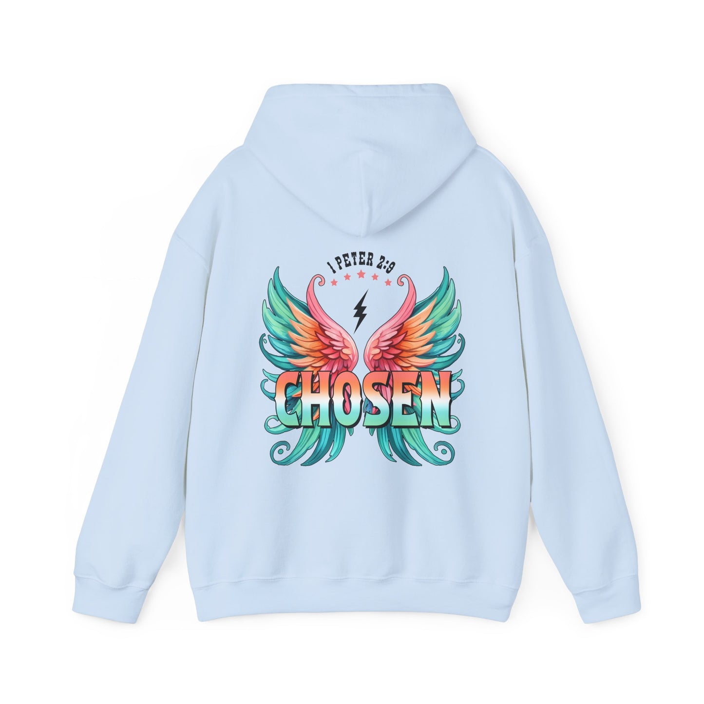 Chosen (angel wings) Women's Christian Hooded Pullover Sweatshirt