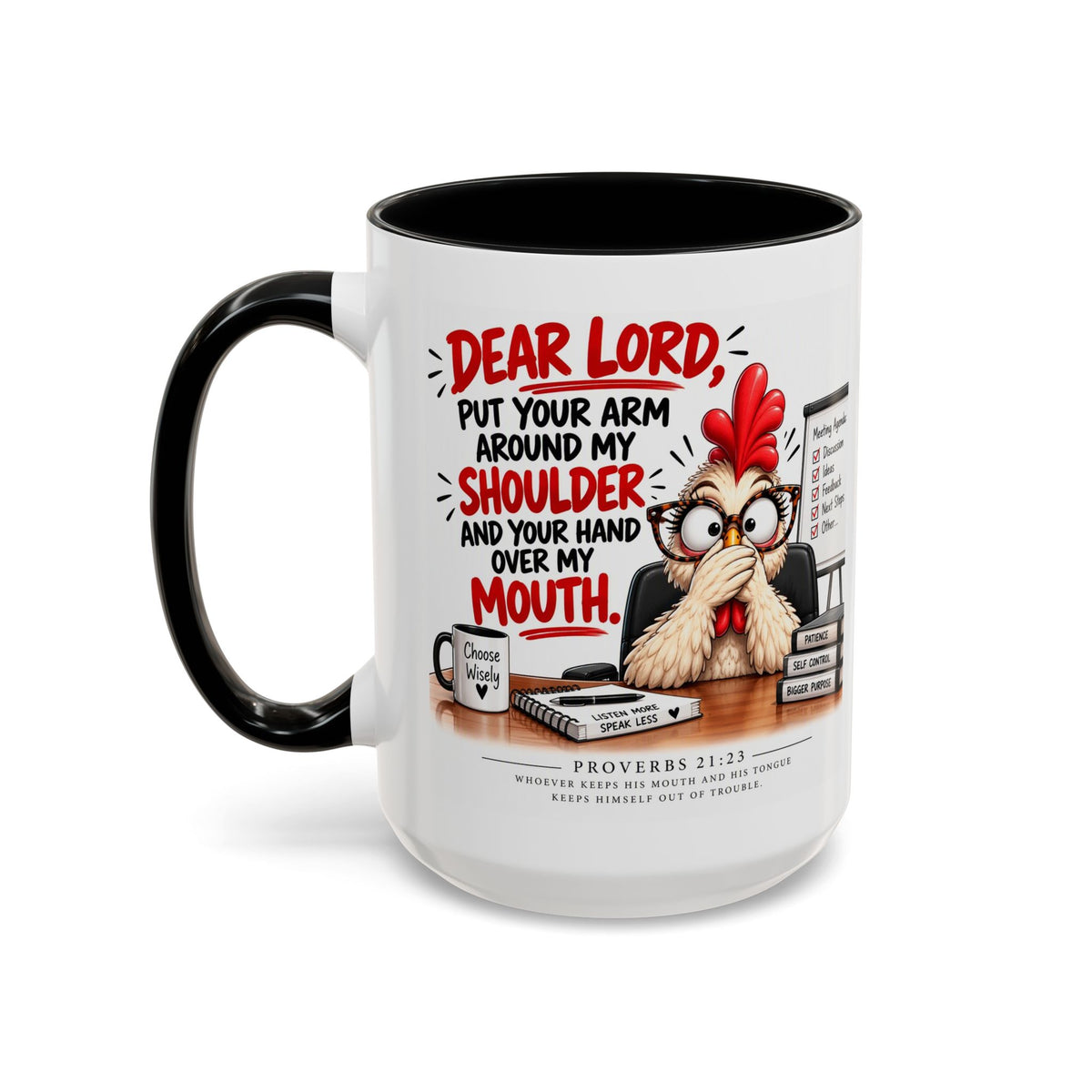 Christian Coffee Mug — "Dear Lord, Put Your Arm Around My Shoulder" Inspirational Ceramic Mug