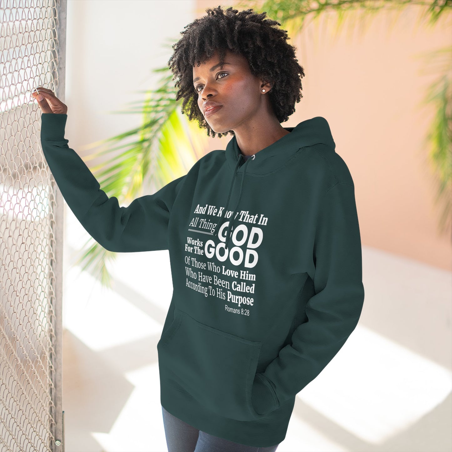 Inspirational Three - Panel Fleece Unisex Hoodie, Christian Apparel, Cozy Sweatshirt, Gift for Believers, Scripture Hoodie - ClaimedbyGodDesigns