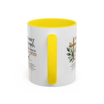 Christian Coffee Mug – "Pleasing Unto God" Inspirational Accent Mug (11/15oz)