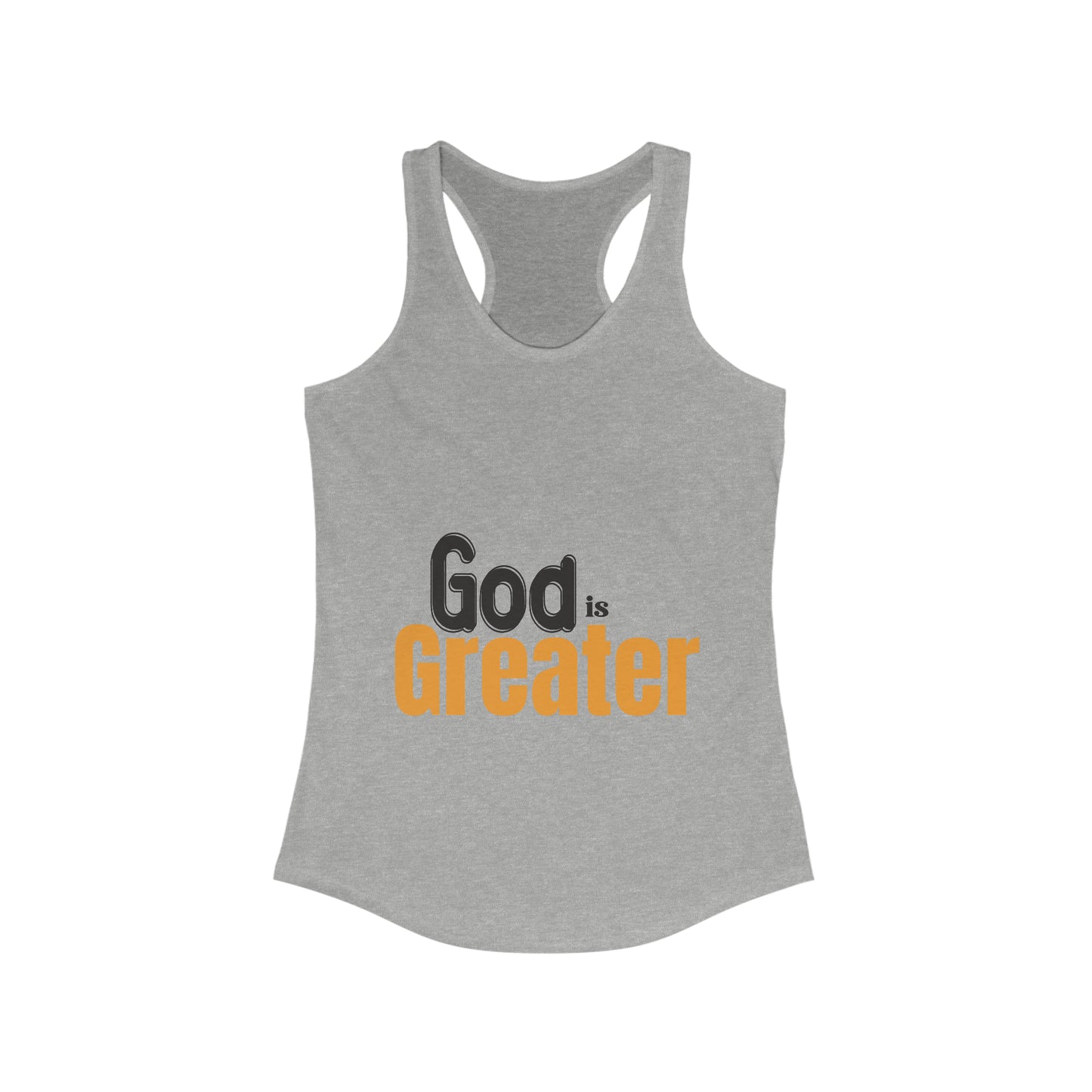 God Is Greater Women's Slim Fit Tank-top Printify