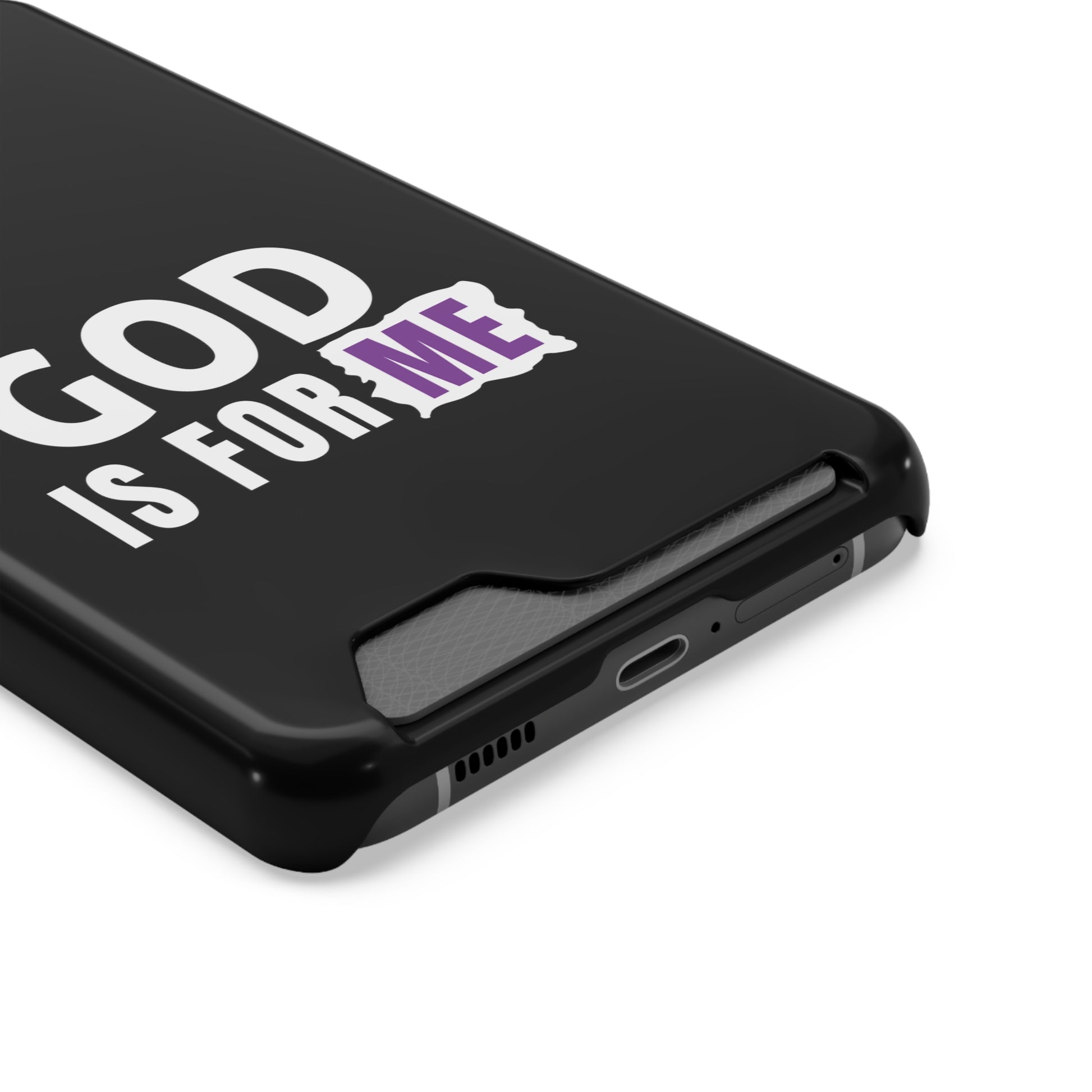 God Is For Me Christian Phone Case With Card Holder Printify