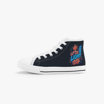 Little Light Airs Christian Kid’s High - Top Canvas Shoes - ClaimedbyGodDesigns