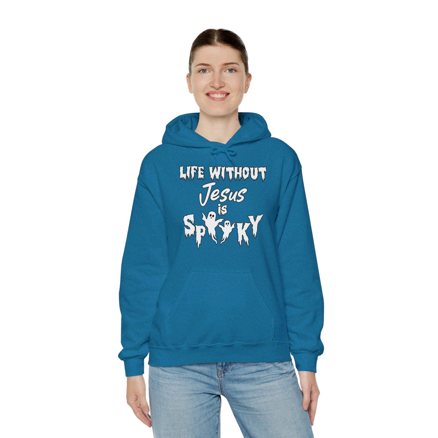 Life Without Jesus Is Spooky Unisex Christian Pullover Hooded Sweatshirt