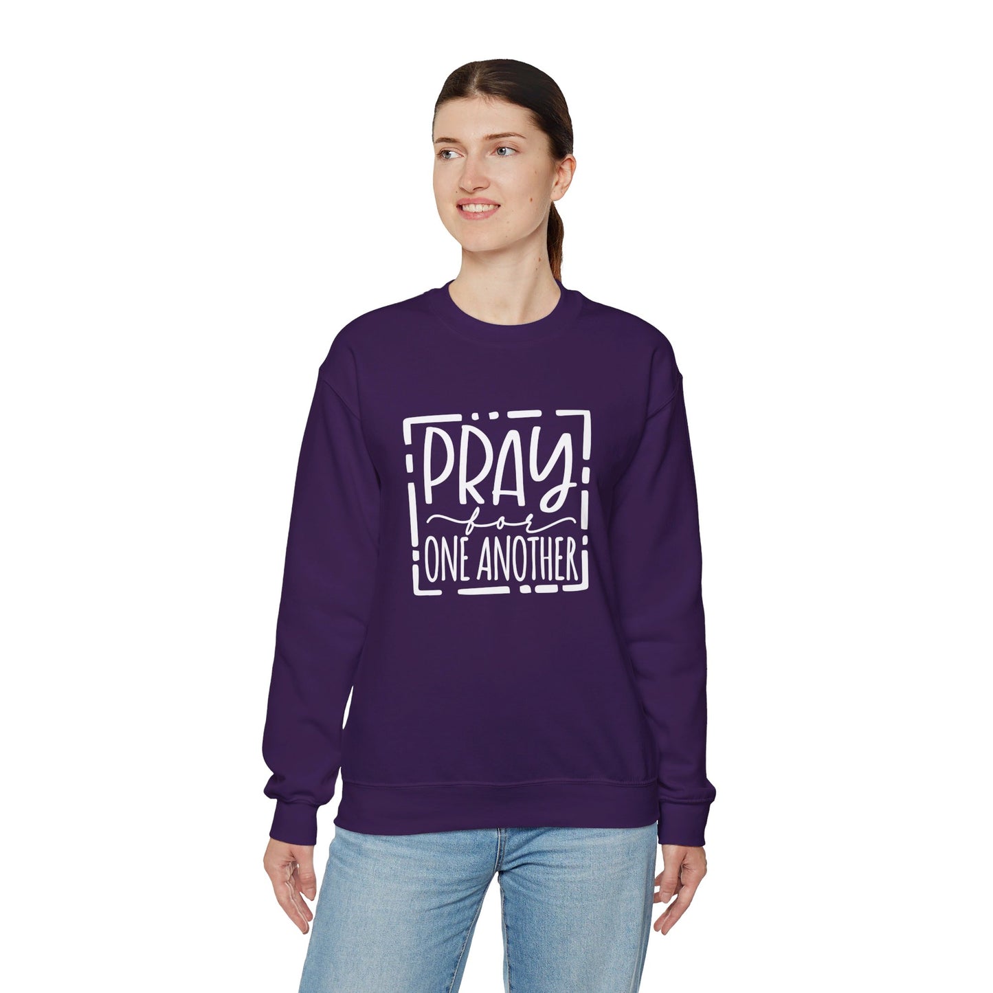 Pray For One Another Don't Quit Unisex Heavy Blend™ Crewneck Christian Sweatshirt