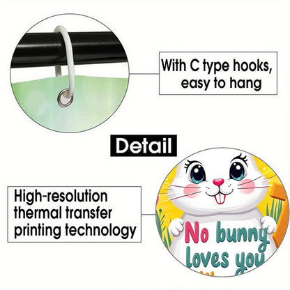 No Bunny Loves You Like Jesus Christian Waterproof Shower Curtain