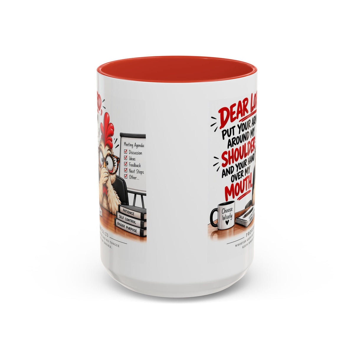 Christian Coffee Mug — "Dear Lord, Put Your Arm Around My Shoulder" Inspirational Ceramic Mug