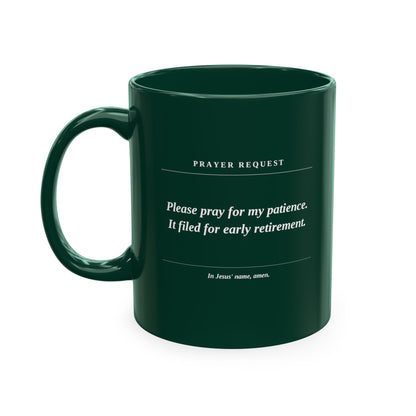 Prayer Request Ceramic Mug — Humorous Co-worker Gift