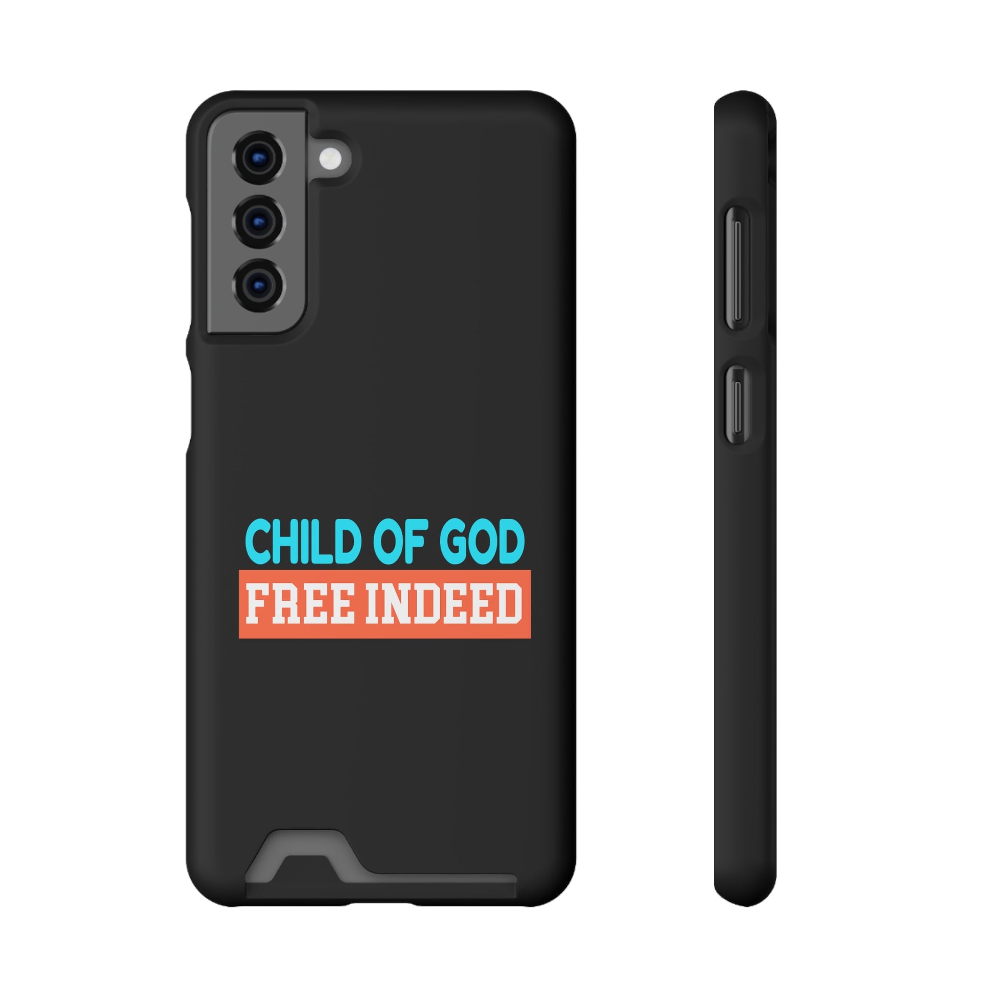 Child Of God Free Indeed Christian Phone Case With Card Holder Printify