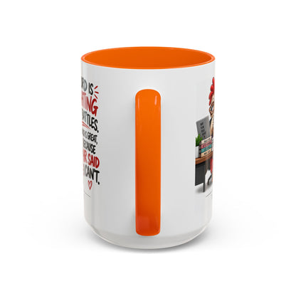 Inspirational Accent Coffee Mug — “The Lord Is Fighting My Battles” Faith Quote (11/15oz)