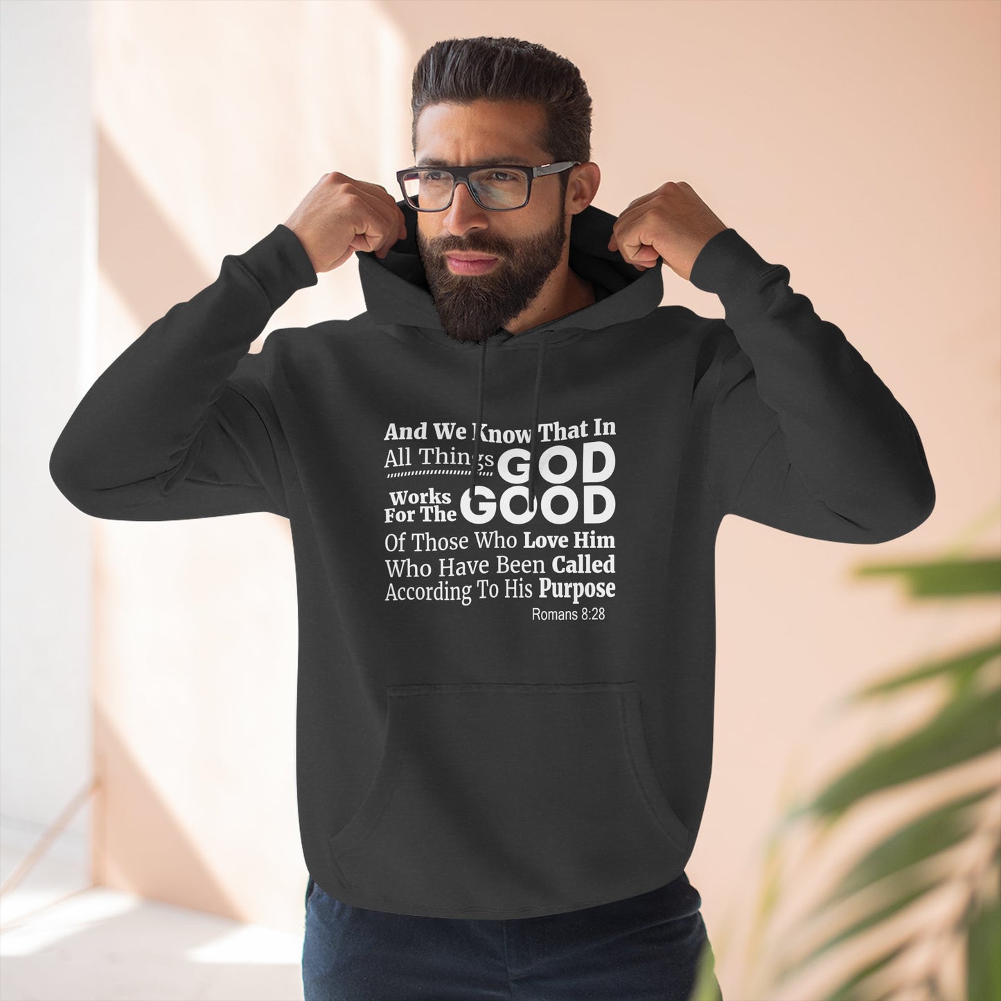 Inspirational Three - Panel Fleece Unisex Hoodie, Christian Apparel, Cozy Sweatshirt, Gift for Believers, Scripture Hoodie - ClaimedbyGodDesigns