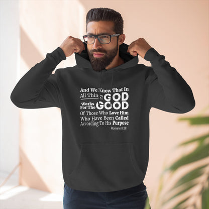 Inspirational Three - Panel Fleece Unisex Hoodie, Christian Apparel, Cozy Sweatshirt, Gift for Believers, Scripture Hoodie - ClaimedbyGodDesigns
