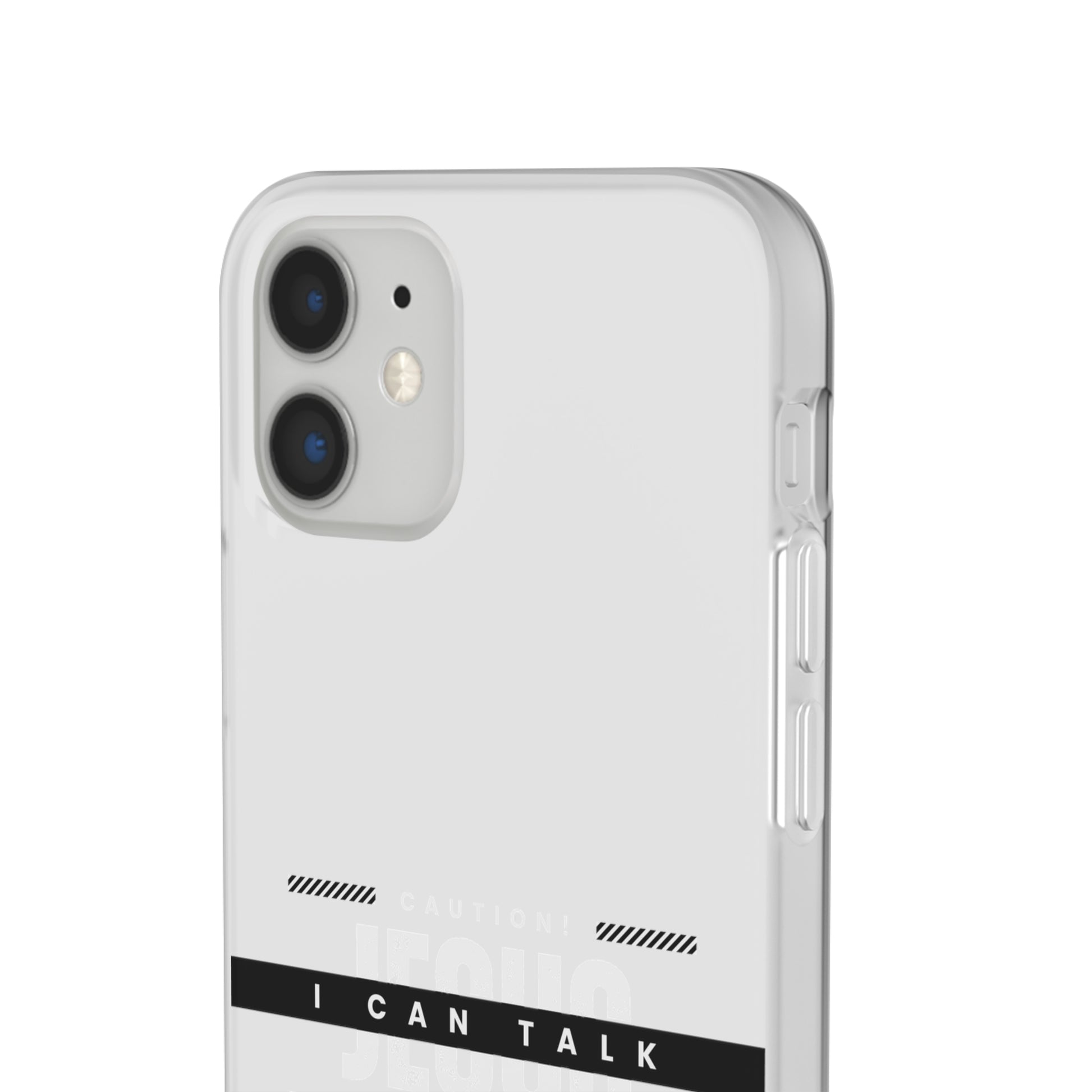 Caution I Can Talk Jesus All Day Christian Flexi Phone Case Printify