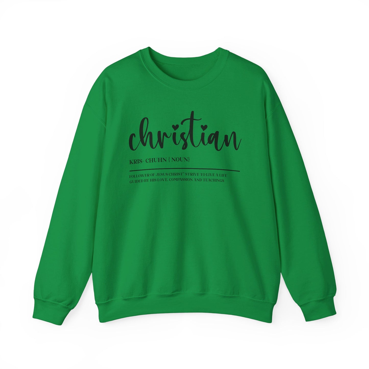 I Am A Christian Follower Of Christ  Unisex Heavy Blend™ Crewneck Christian Sweatshirt