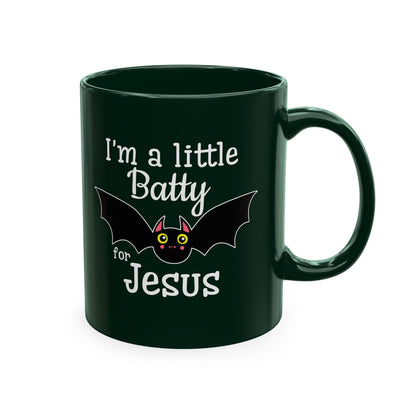 I'm a Little Batty for Jesus Mug – Christian Halloween Ceramic Coffee Cup