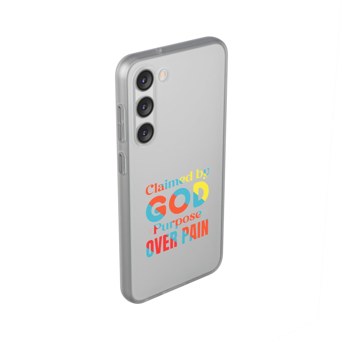 Claimed By God Purpose Over Pain Christian Flexi Phone Case Printify