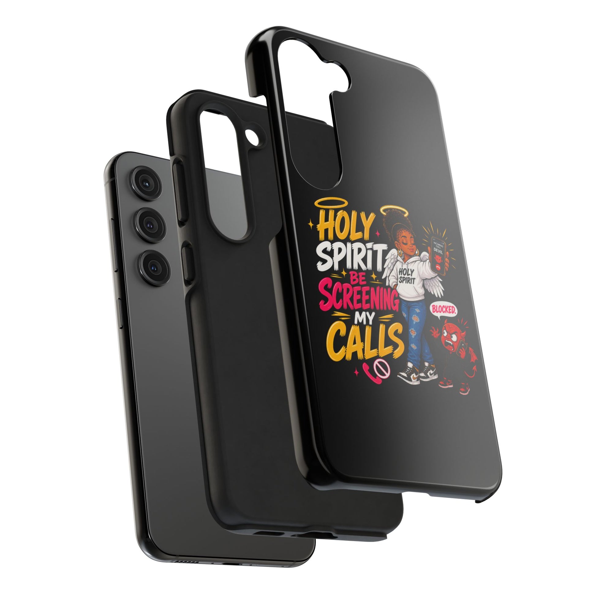 Phone Case — "Holy Spirit Be Screening My Calls" Christian Protective Tough Case - ClaimedbyGodDesigns