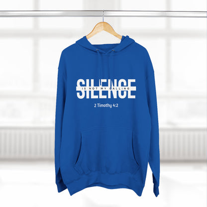 Silence Hoodie - Inspirational Fleece Unisex Pullover, Christian Gift, Motivational Activewear, Cozy Sweatshirt, Scripture Reminder