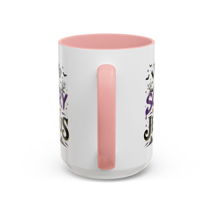 Coffee Mug — “Life Is Scary Without Jesus” Halloween Christian Accent Mug (11/15oz)