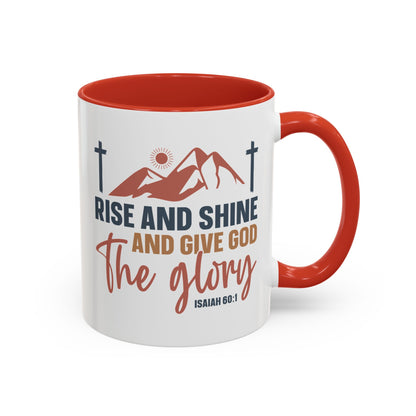 Christian Ceramic Mug - Give Him The Glory Accent Coffee Mug (11, 15oz)
