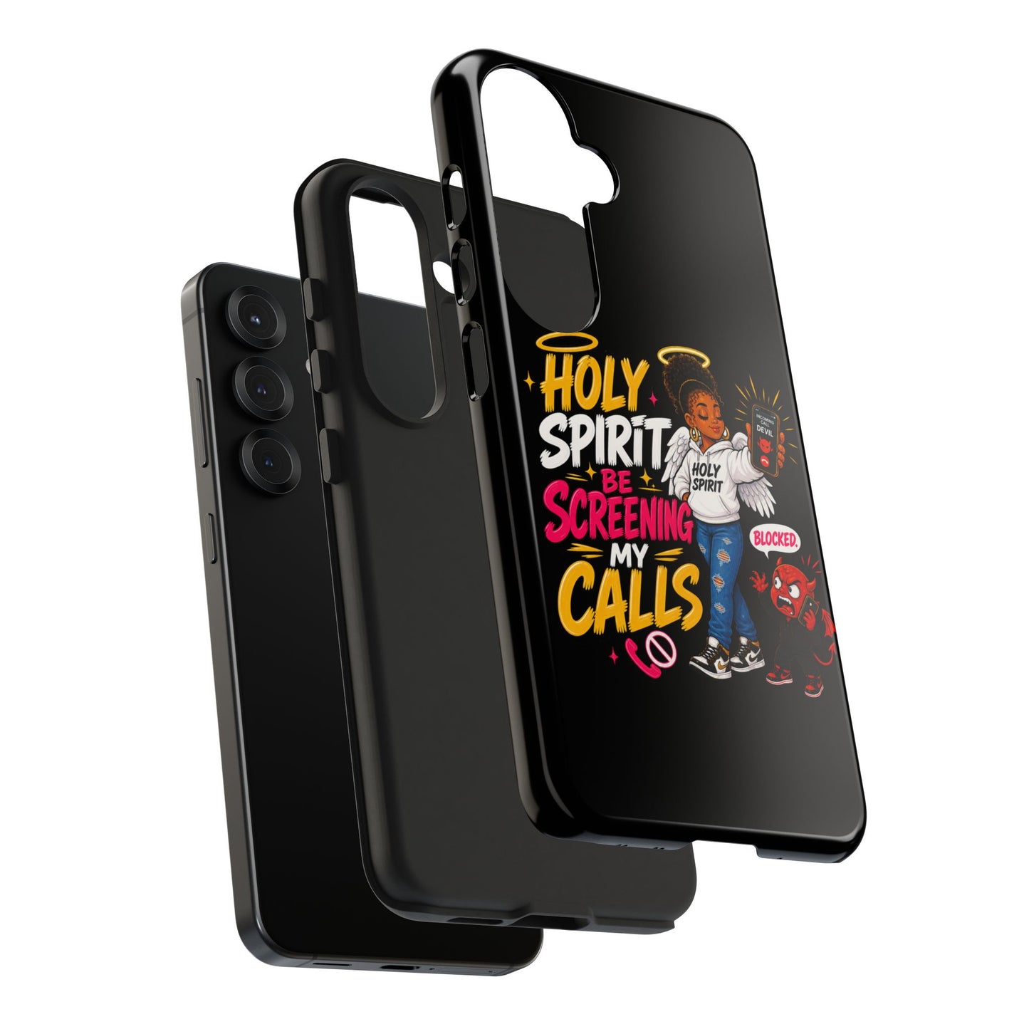 Phone Case — "Holy Spirit Be Screening My Calls" Christian Protective Tough Case - ClaimedbyGodDesigns