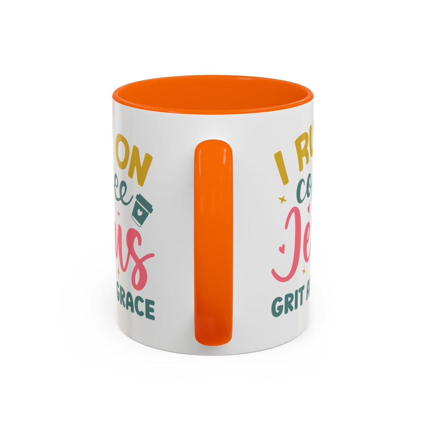 Inspirational Coffee Accent Mug - "I Run on Coffee & " - Perfect Gift for Faith & Coffee Lovers