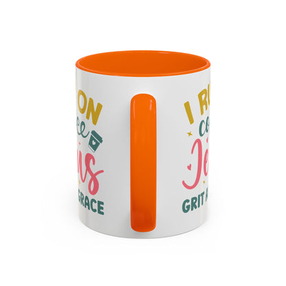 Inspirational Coffee Accent Mug - "I Run on Coffee & " - Perfect Gift for Faith & Coffee Lovers